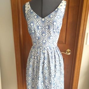 Antonio Melani embroidered flower eyelet dress